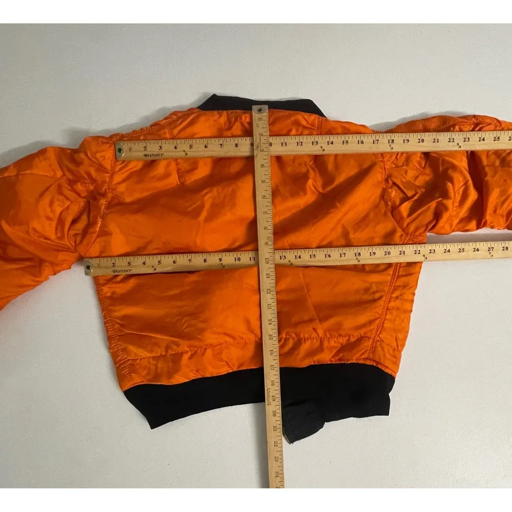 Alpha Industries MA-1 Flight Jacket Black AH-64A Apache Flight Test Small USA